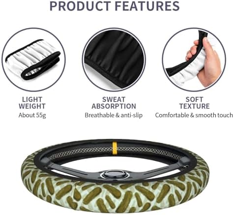 Pickles Steering Wheel Covers Non Slip Neoprene Steering Wheel Protector Cover - Image 3