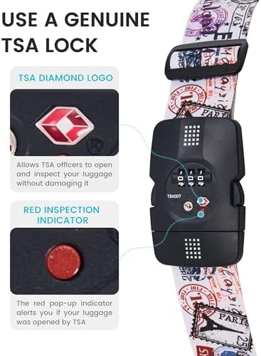 Travelkin Luggage Straps TSA Approved, Suitcase Straps - Image 3