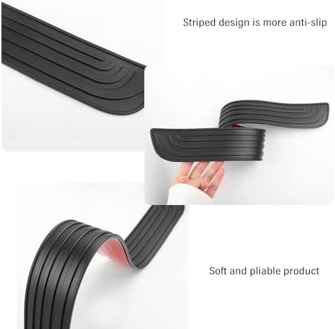 4PCS Car Door Sill Protector, Anti-Scratch Rubber Car Door Protector Edge Guards - Image 5