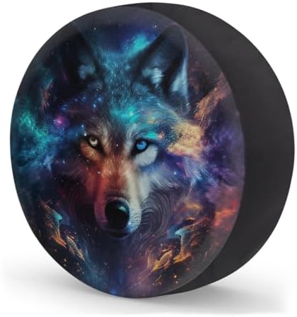 Rv Spare Tire Cover Wheel Cool Galaxy Animal Wolf Tire Covers Wheel Protectors - Image 2