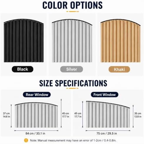 Car Side Window Sun Shade, Retractable Privacy Curtain - Image 7