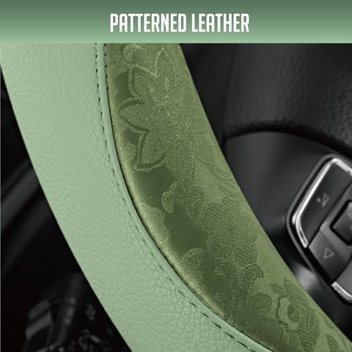 PIC AUTO Steering Wheel Cover, Universal Fit 14.5"–15.5", Soft PU Grain Leather - Image 3