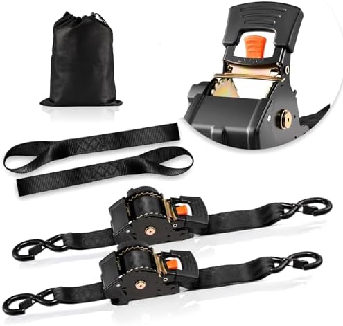 VEVOR Retractable Ratchet Straps, 2 in x 10 ft, Tie Down Straps by VEVOR