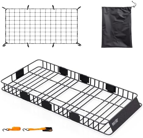 Bonnlo 250lbs Extendable Rooftop Cargo Carrier, 84 * 39 * 5.5inch Universal by Bonnlo