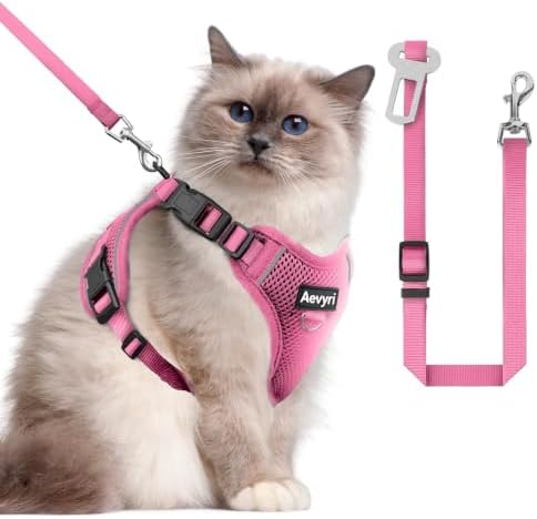 Cat Harness and Leash for Walking, The Upgrade Can be Adjusted in Four by Unknown
