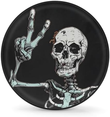 Rv Spare Tire Cover Wheel Halloween Goth Skeleton Skull Tire Covers Wheel by FengQuGou