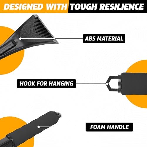 EcoNour Windshield Ice Scraper for Car 2 Pack Scraper to Remove Snow & Ice - Image 4