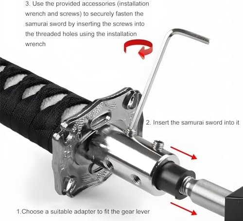 KVAEY Samurai Sword Shift Knob, Automotive Katana Manual Transmission Gear - Image 3