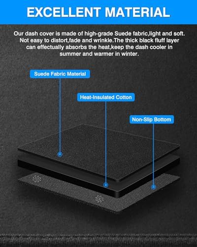 CARTIST Dashboard Cover Mat for 2016-2021 Honda Civic Coupe Sedan/Hatchback - Image 7