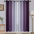 SimpleHome Ombre Purple to Grey White Curtains by SimpleHome