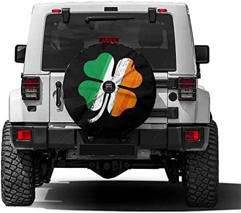 Irish Shamrock Spare Tire Cover by Foruidea