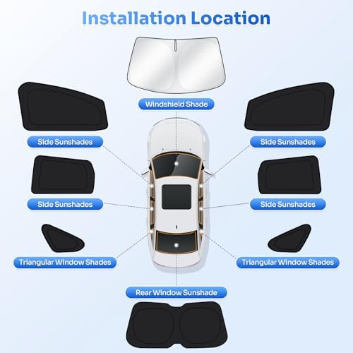 Canvcle Window Shades for Honda CRV 2007-2011 CR-V Accessories Windshield Sun - Image 5