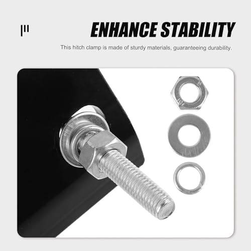 Trailer Hitch Clamp Tightener Steel Black Extra Security Stabilizer - Image 4