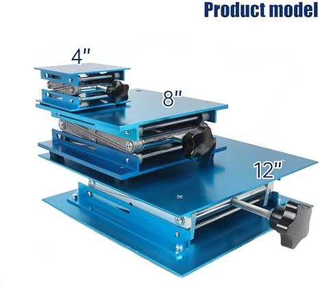 Lab Jack, 12x12 Inch Anodized Aluminum Lifting Platform, 80‑375mm Vertical Lift - Image 6