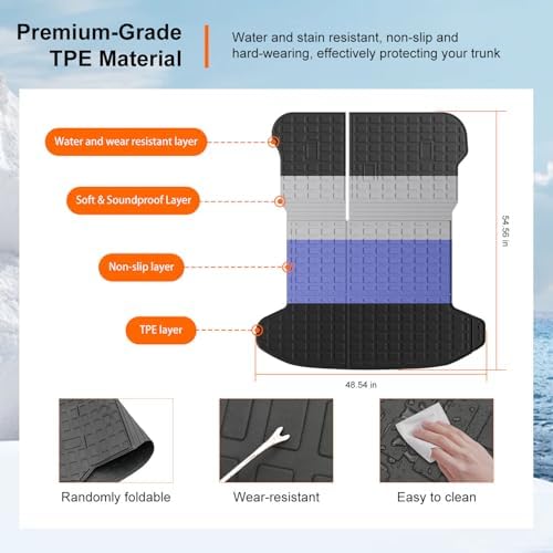 powoq Cargo Mat with Backrest Mats Compatible with 2023-2026 Kia Sportage - Image 5