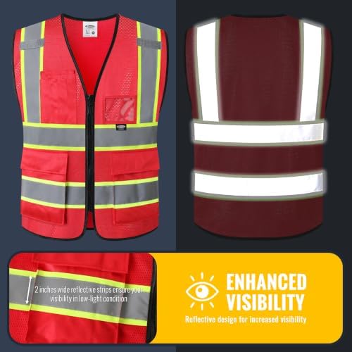 JKSafety Safety Vest for men women Hi Vis Vest - Image 3