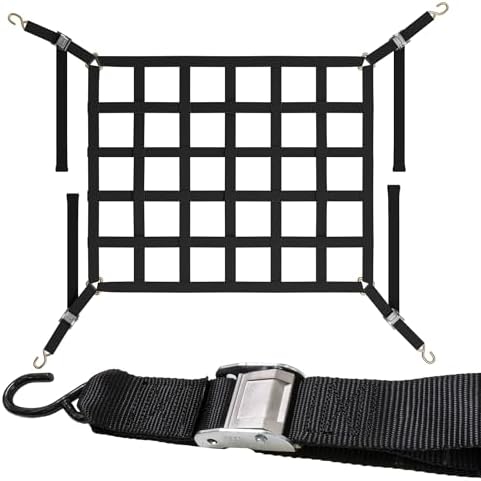 US Cargo Control Cargo Nets for Pickup Truck Bed 4.2 FT x 3.5 FT, Adjustable by USCargoControl