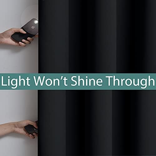 Yakamok Black 100% Blackout Curtains 84 Inches Long - Image 3