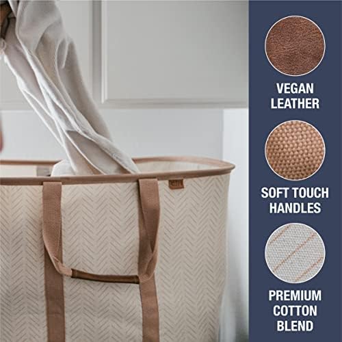 Collapsible Fabric Laundry Basket Tote Premium, 2 Pack - Image 4