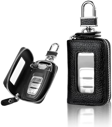 Car Key Case, PU Leather Auto Key Fob Cover, Car Smart Key Pouch by Unknown