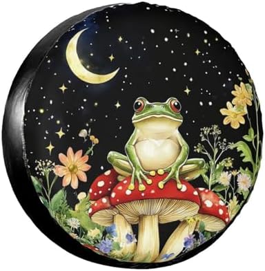Mushrooms Hippie Frog Spare Tire Cover by TZBVTAU