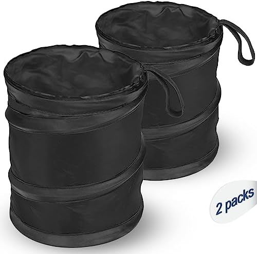 Car Trash Can, 2 Packs Mini Collapsible Pop-up Compact Garbage Can by Kincown