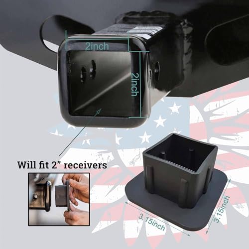 Trailer Hitch Cover, USA American Flag Sunflower Tow Hitch Cover - Image 3