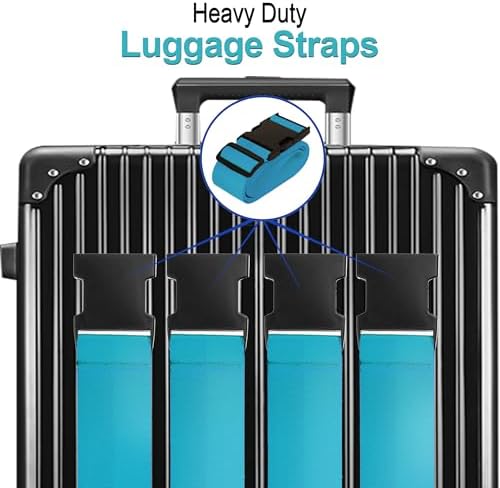 Chelmon Luggage Straps for Suitcases TSA Approved Travel Essentials 8 Pack - Image 3