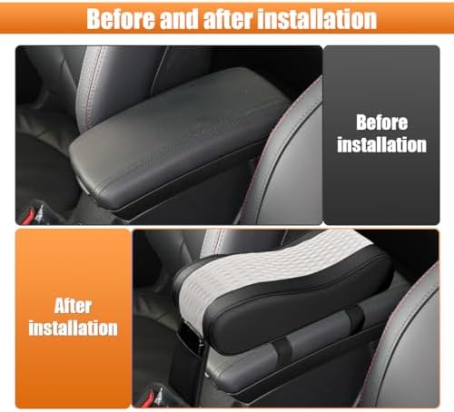Car Armrest Cushion, Leather Memory Foam Car Center Console Arm Rest Pillow - Image 6