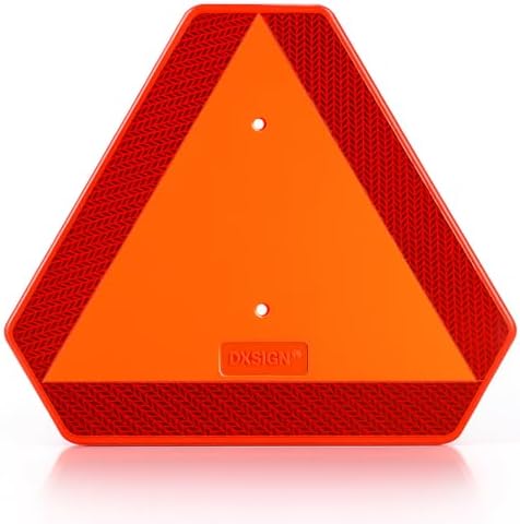 Slow Moving Vehicle Sign Triangle Sign 14"x16" Engineering Grade Reflective Up by DXSIGN
