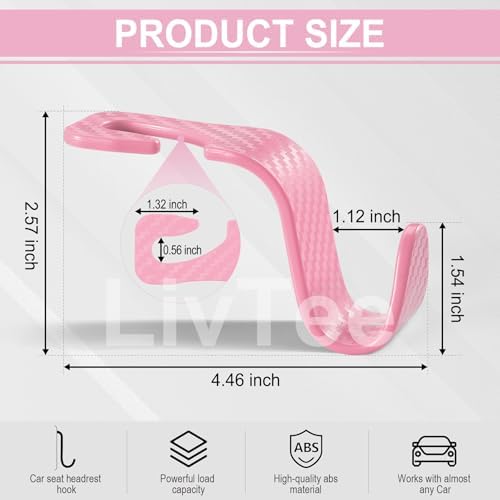 LivTee Car Purse Hook, Headrest Hook - Image 3