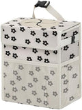 Corduroy Car Trash Can with Lid and Mesh Pockets by Unknown