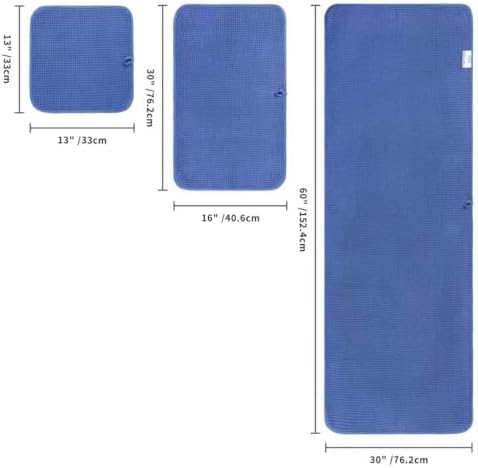 POLYTE 430 GSM Poly Blend Microfiber Quick Dry Waffle Bath Towel Set of 6 - Image 2