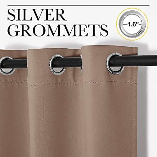 NICETOWN Cappuccino Blackout Curtains - Image 3