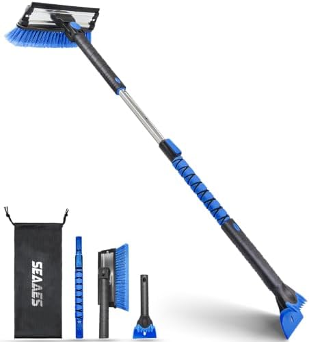 SEAAES 46.7 Inch SUV Long Snow Scraper and Brush by SEAAES