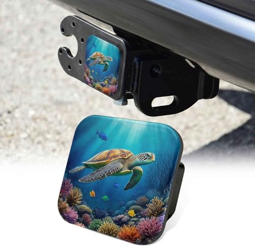 2 Inch Sea Turtle Trailer Hitch Cover Rubber Receiver Tube Plug Cap, Tow Hitch by Unknown