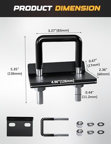 Anti Rattle Hitch Tightener 1.25", Rubber Coated Hitch Stabilizer - Image 5