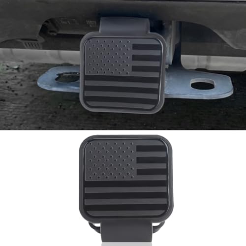 BDZMC American Flag Trailer Hitch Cover, Dust Proof Rubber Plug Cap, Car by Unknown