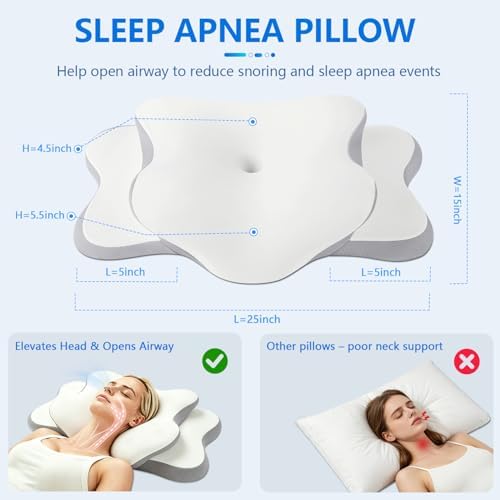 Cervical Neck Pillow for Neck Pain Relief & Side Sleeper | Ergonomic Pillow for - Image 3
