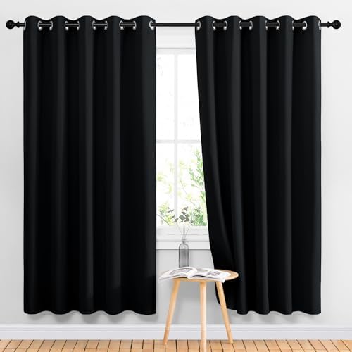 NICETOWN Black Blackout Curtains by NICETOWN