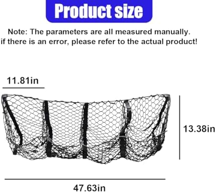 4 Pocket Truck Bed Cargo Net, Adjustable Elastic Mesh Storage Net - Image 2