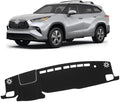 KUST Black Dash Cover for Toyota Highlander 2020-2025 2026 Non-Slip Center by KUST