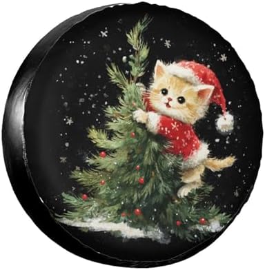 Christmas Tree Funny Cats Spare Tire Cover Universal by Unknown