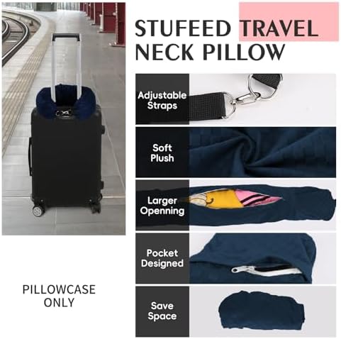 Stuffable Neck Pillow for Travel, Packable Neck Pillow - Image 3