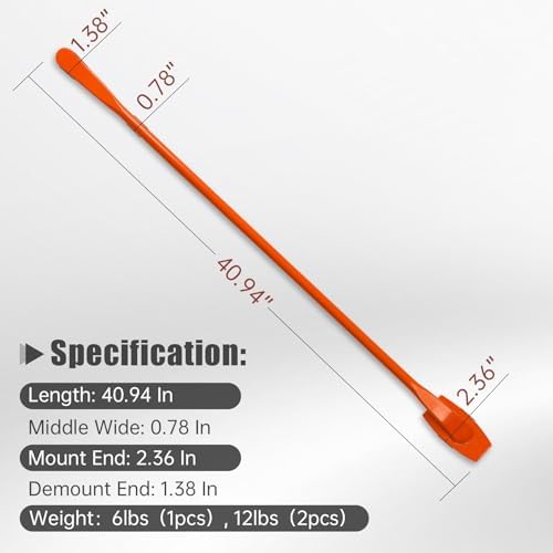 Tire Mount and Demount Iron 41" Tire Spoon Bar - Image 2