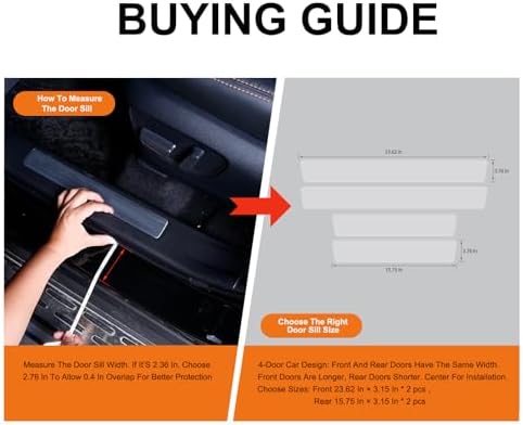 Car Door Sill Protector, Universal Door Entry Edge Guard & Scuff Plate Protector - Image 6