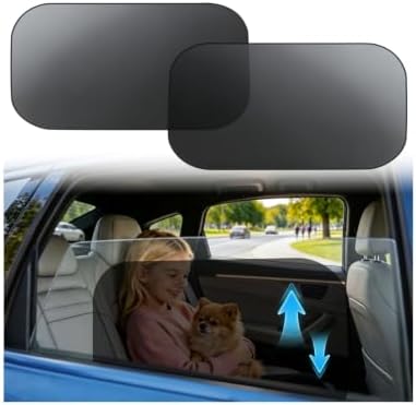 Car Window Shades for Baby, Static Cling Design for Smooth Lift Side Windows by Lonyaqui