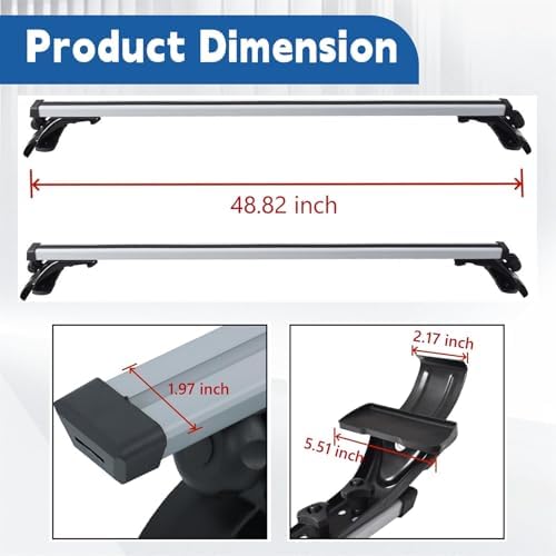 48 Inch Universal Car Top Roof Cross Bar Luggage Cargo Rack - Image 6