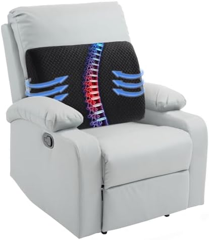HOMBYS Lumbar Support Pillow for Recliner Chair, Memory Foam Back Support by HOMBYS