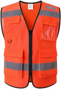 Safety Vest for Men Women Hi Vis Vest by HATAUNKI